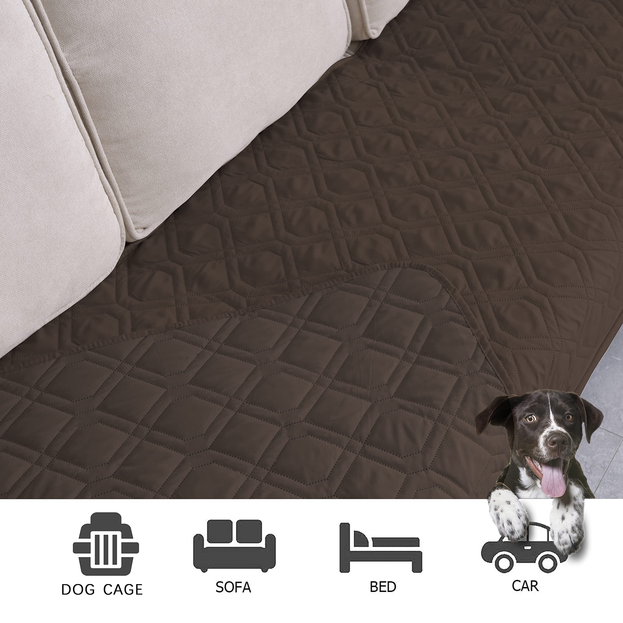 Ameritex dog blanket cover placed on couch for versatile home use.