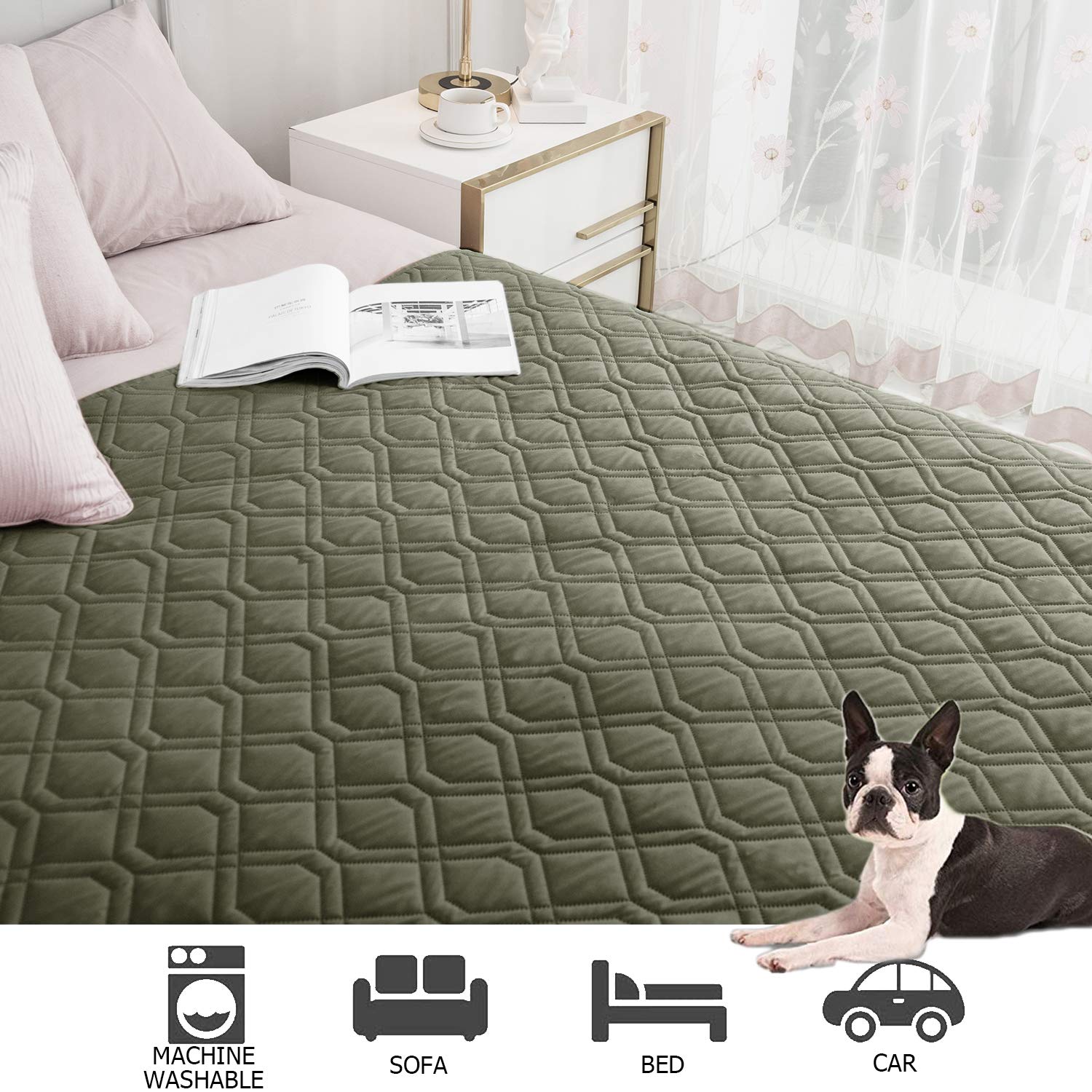 Ameritex furniture protector safeguarding bed and couch from moisture