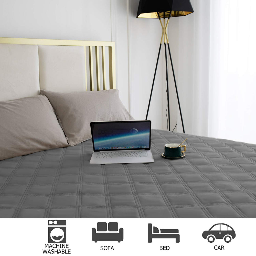 Ameritex quilted 5-layer design protects beds and couches during naps.