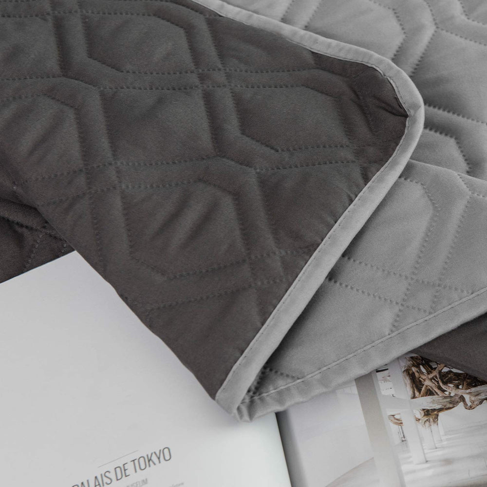 Ameritex reversible dog bed cover show two-tone design for versatile room styling