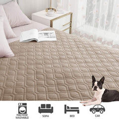 Ameritex soft luxury protector adds comfort for pets and people on beds and couches.