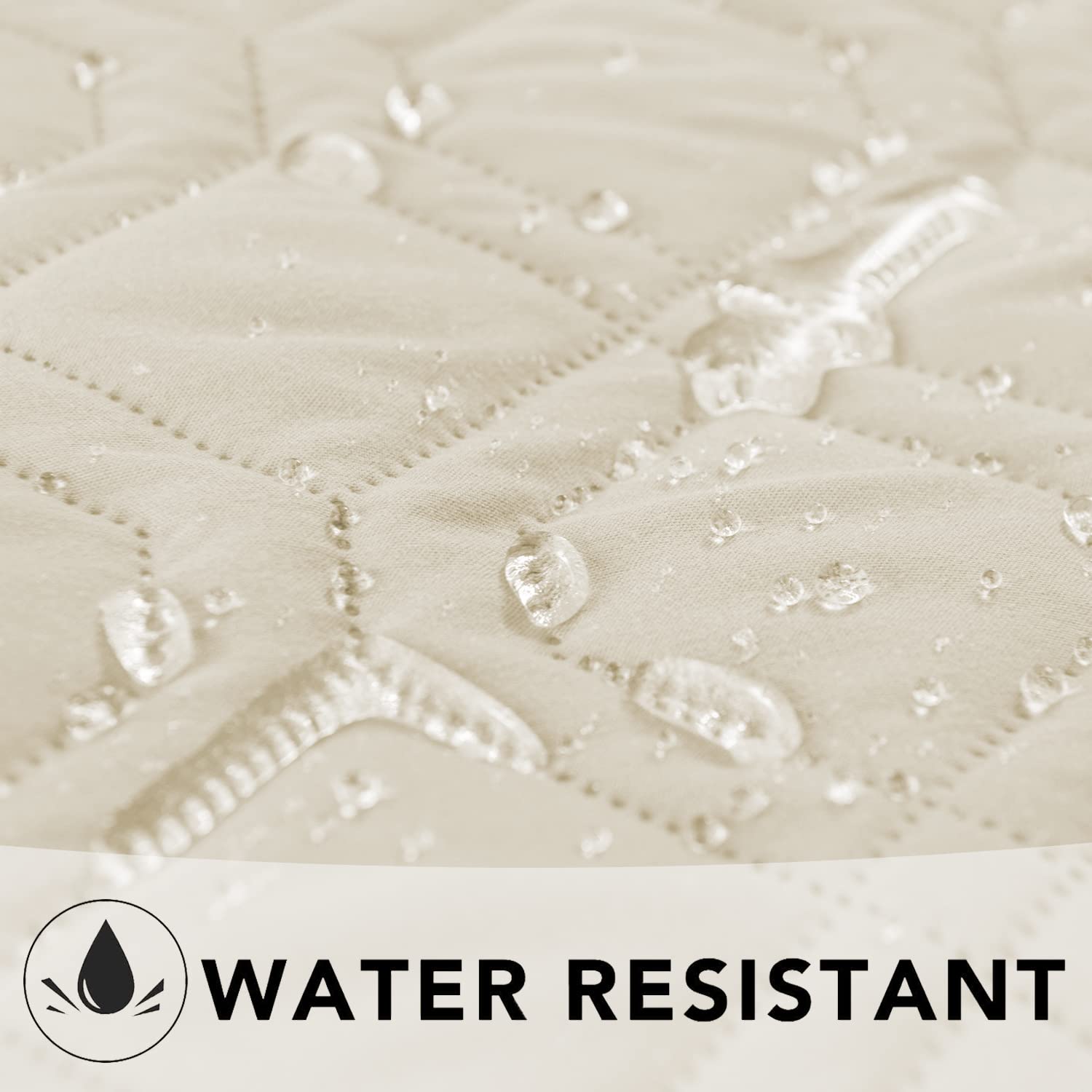 Ameritex soft-top reversible pattern on dog bed cover highlighting two looks.