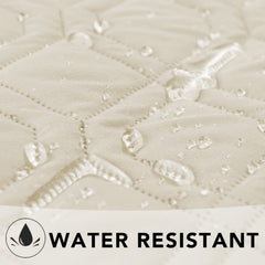 Ameritex soft-top reversible pattern on dog bed cover highlighting two looks.