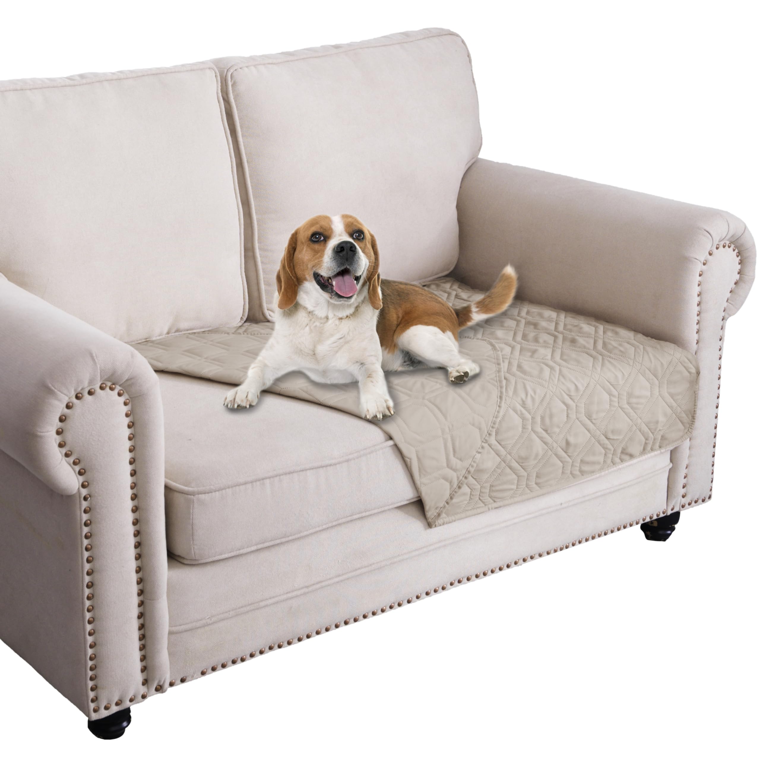 Ameritex waterproof blanket furniture-cover protects sofas from spills