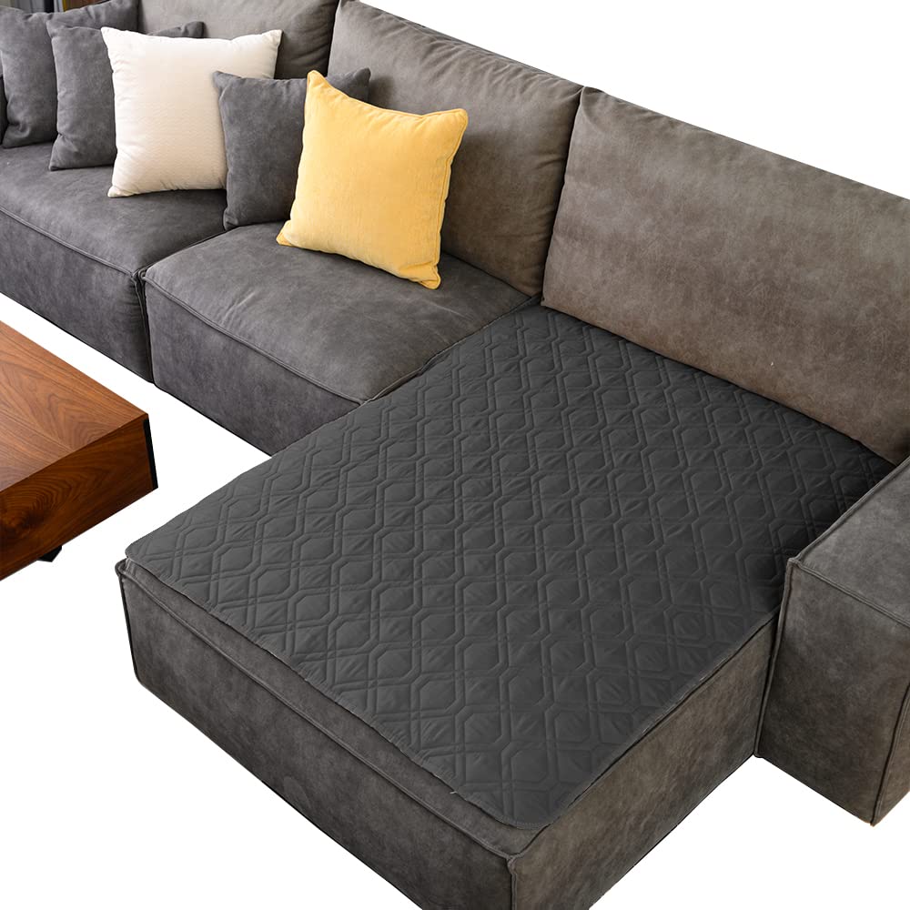 Ameritex waterproof blanket on a sofa protects furniture from spills and pet accidents.