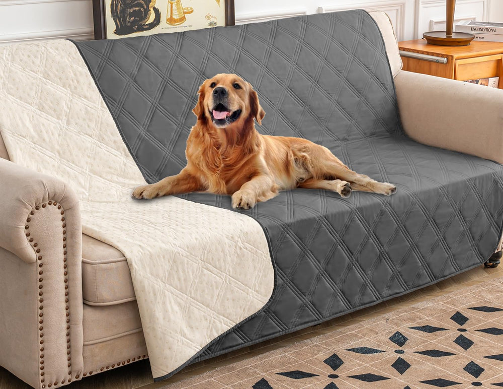Ameritex waterproof dog bed cover front view protects furniture from spills