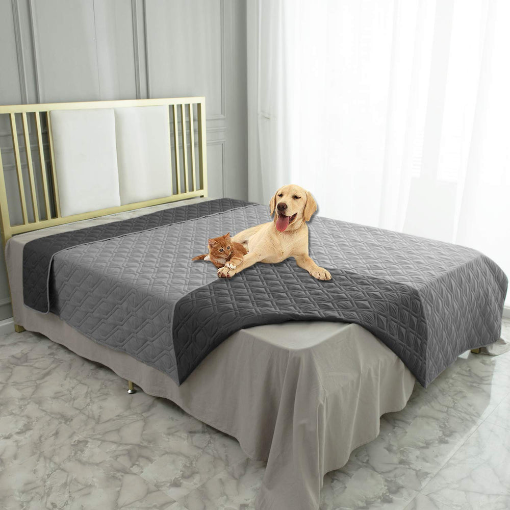 Ameritex waterproof dog bed cover on couch protects furniture from spills