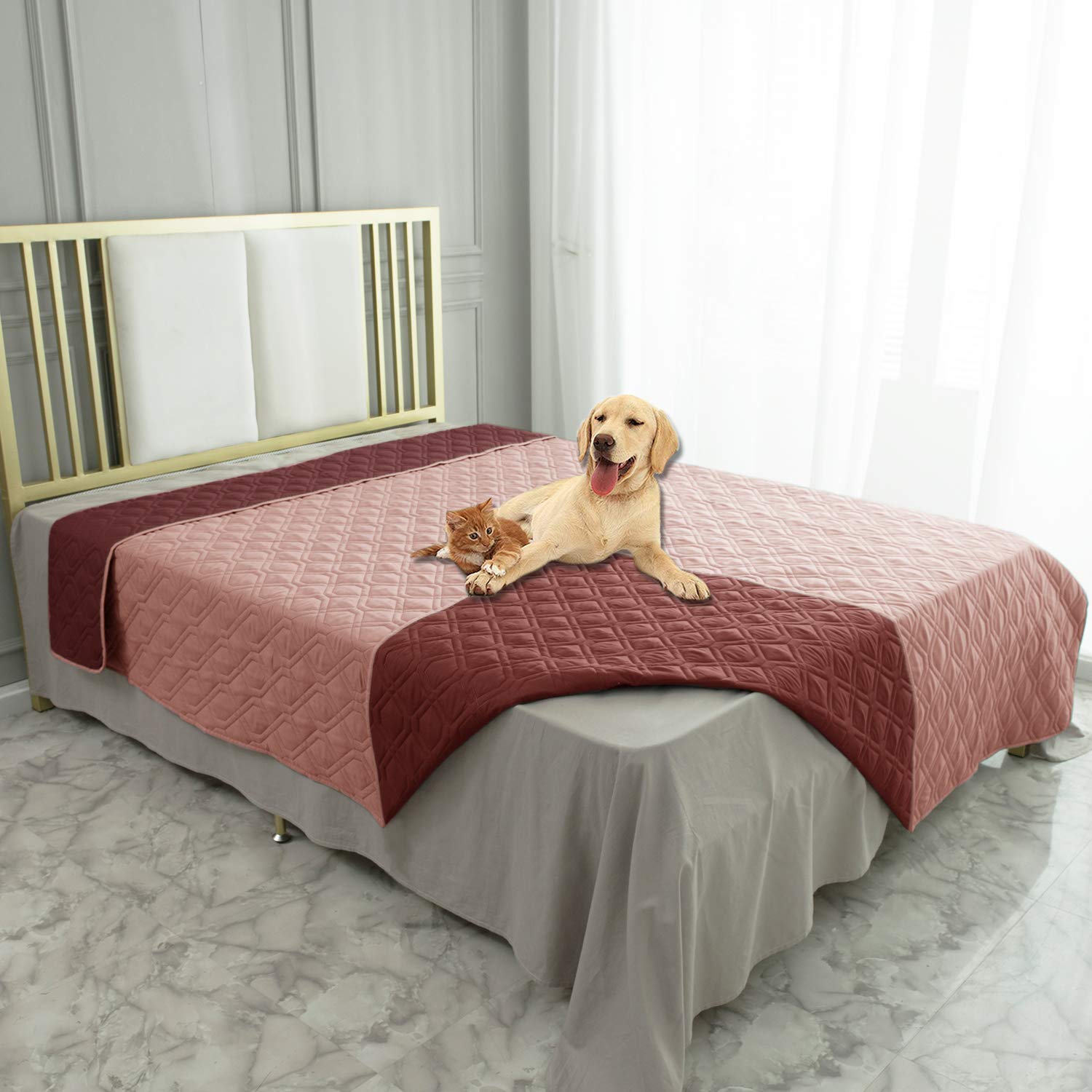 Ameritex bed cover spill protection after a splash in action