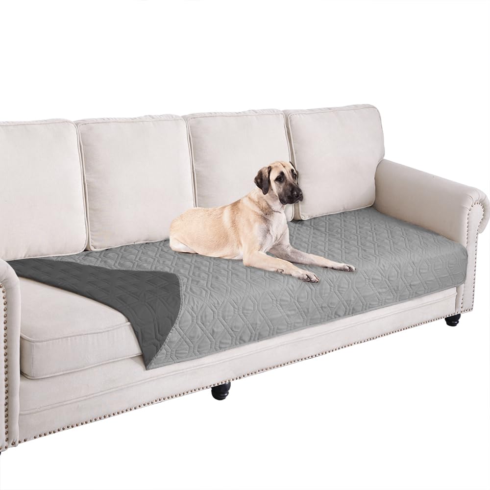 Ameritex waterproof dog bed cover top view protects furniture from spills.