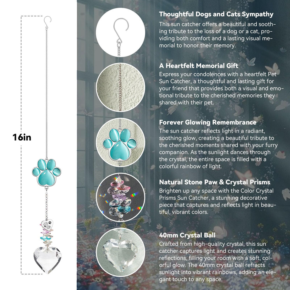 Amethuartz Pet Memorial Suncatcher arrives in a luxury keepsake box for gifting.