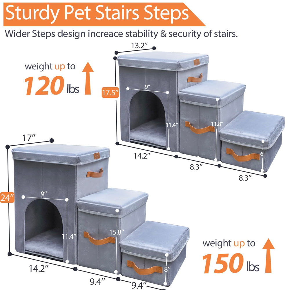 AMFIYQ foldable cat kennel storage: convertible condo and compact storage for pets.
