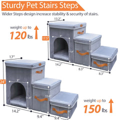 AMFIYQ foldable cat kennel storage: convertible condo and compact storage for pets.