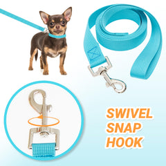 AMFOSNEL leash with 360-degree swivel hook prevents tangles during strolls.