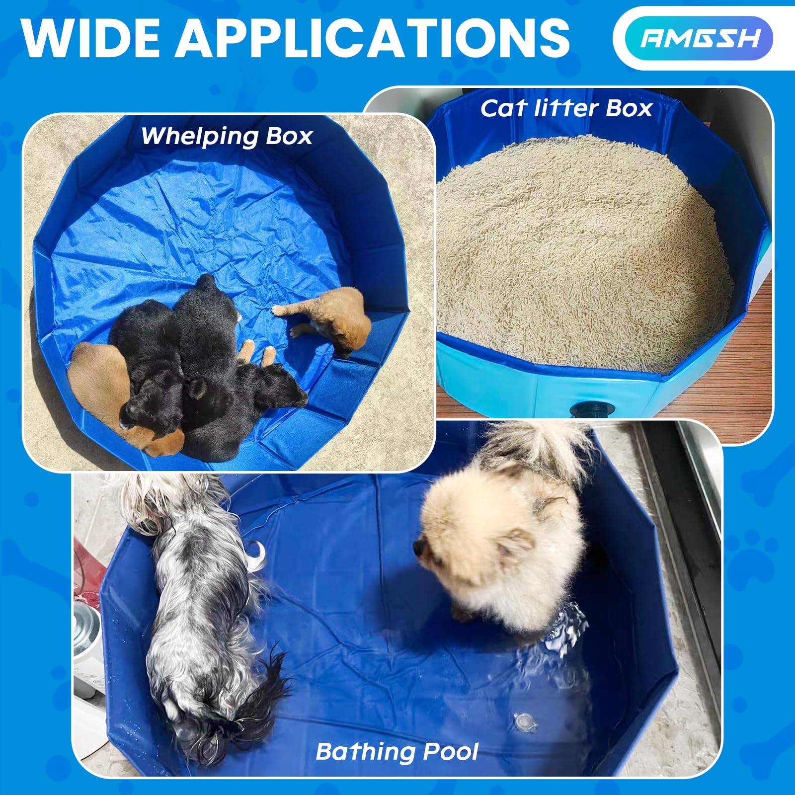 AMGSH 80cm diameter whelping pool suitable for small dogs.