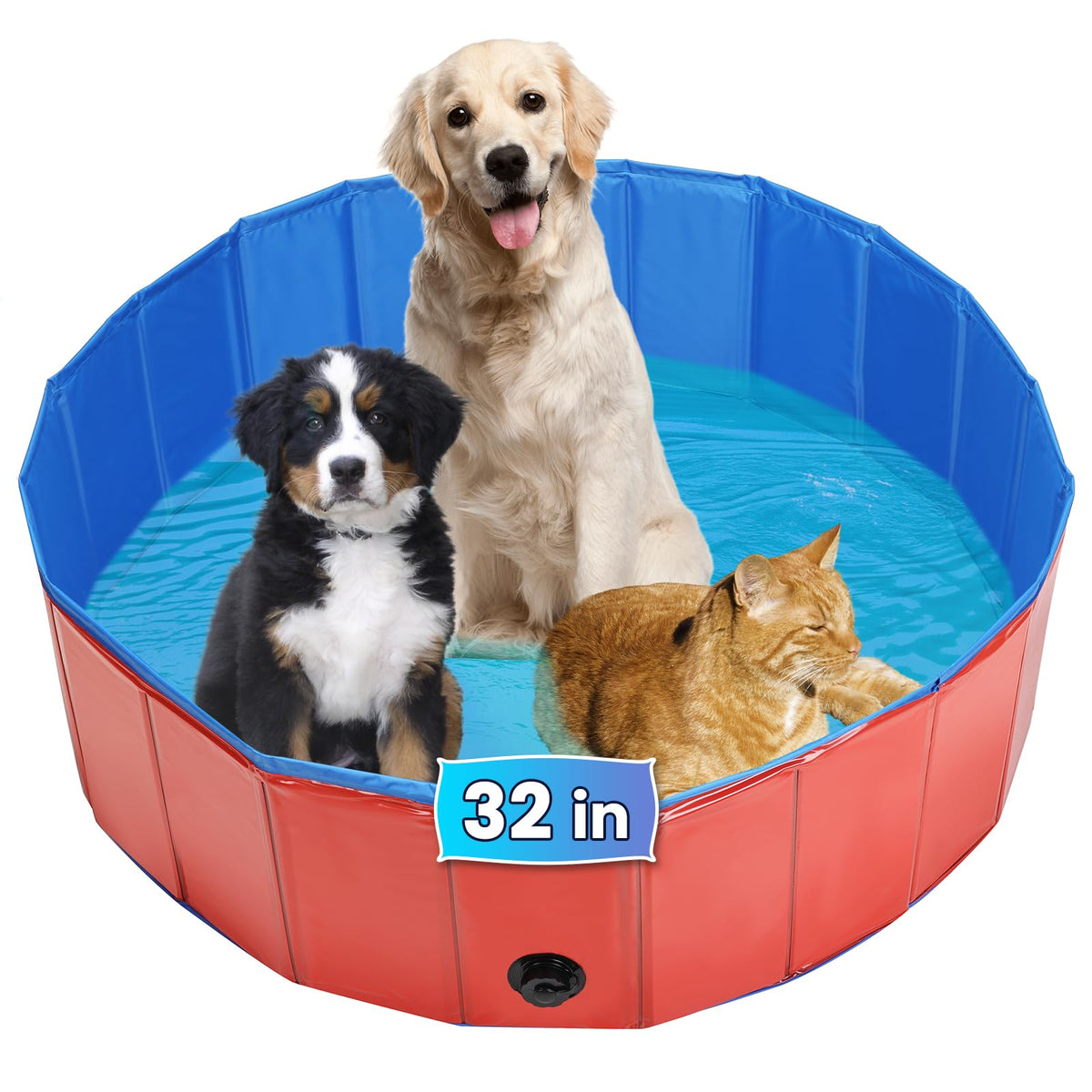 AMGSH dog whelping box foldable red for easy storage and quick setup.