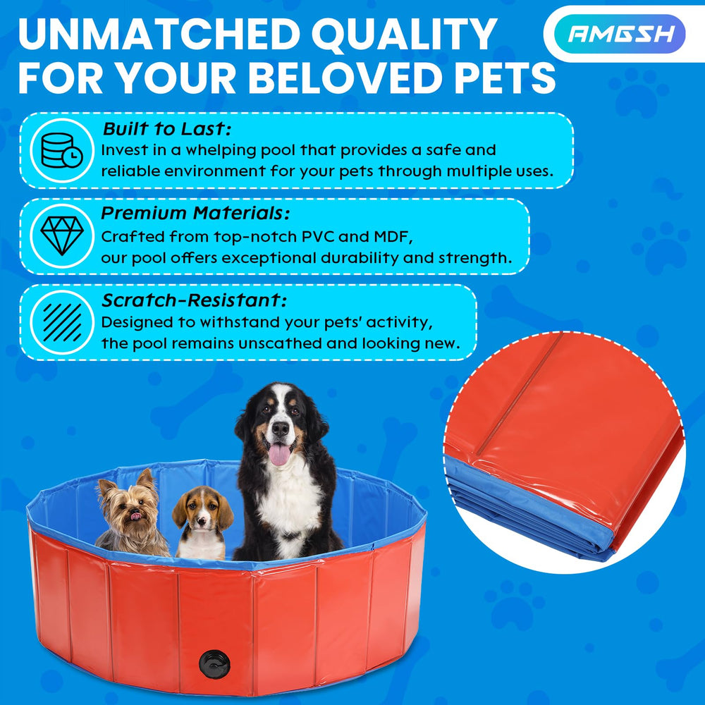 AMGSH dog whelping box side drain enables fast water release during cleaning.