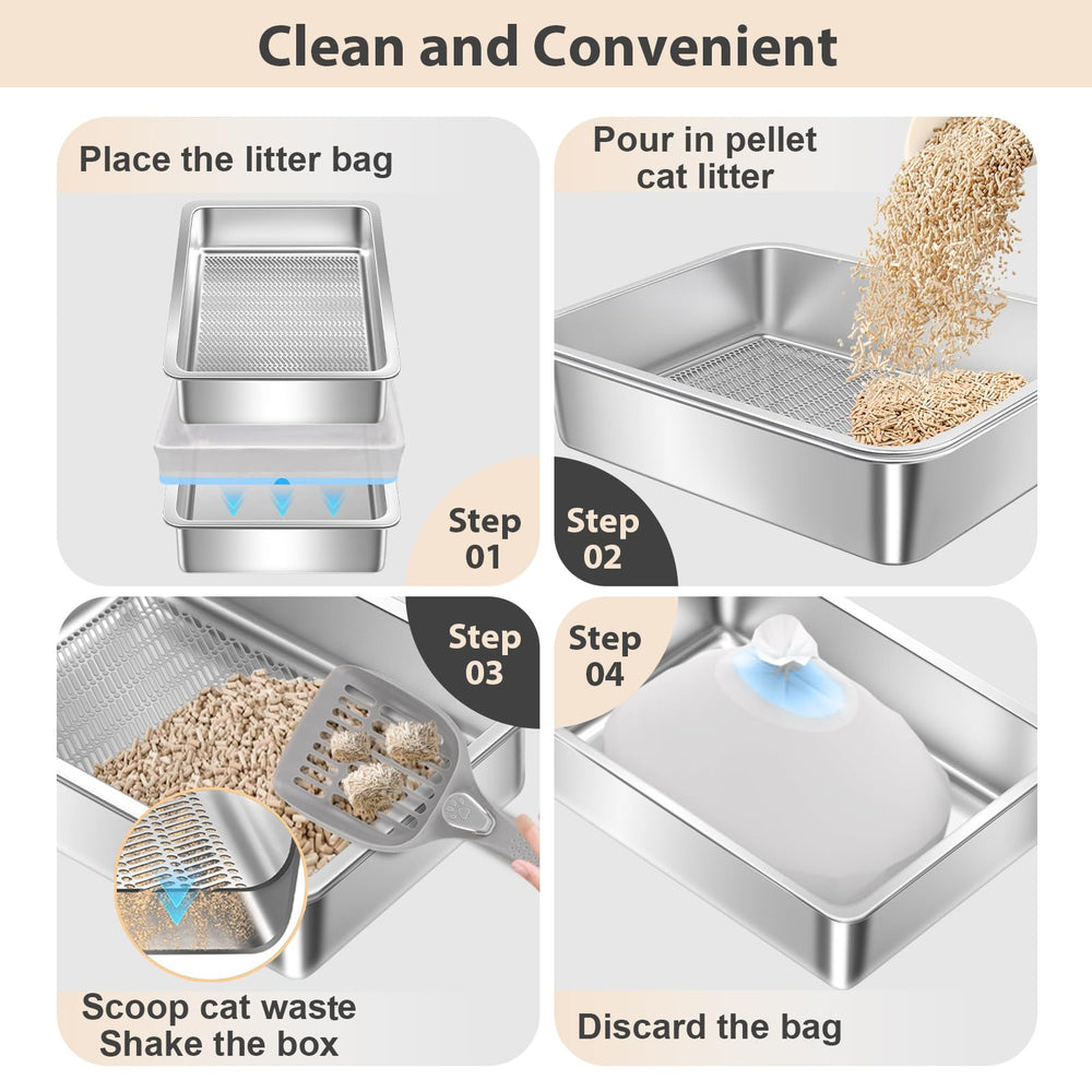 Amibud large waste storage tray supports 14 day storage and bigger cats
