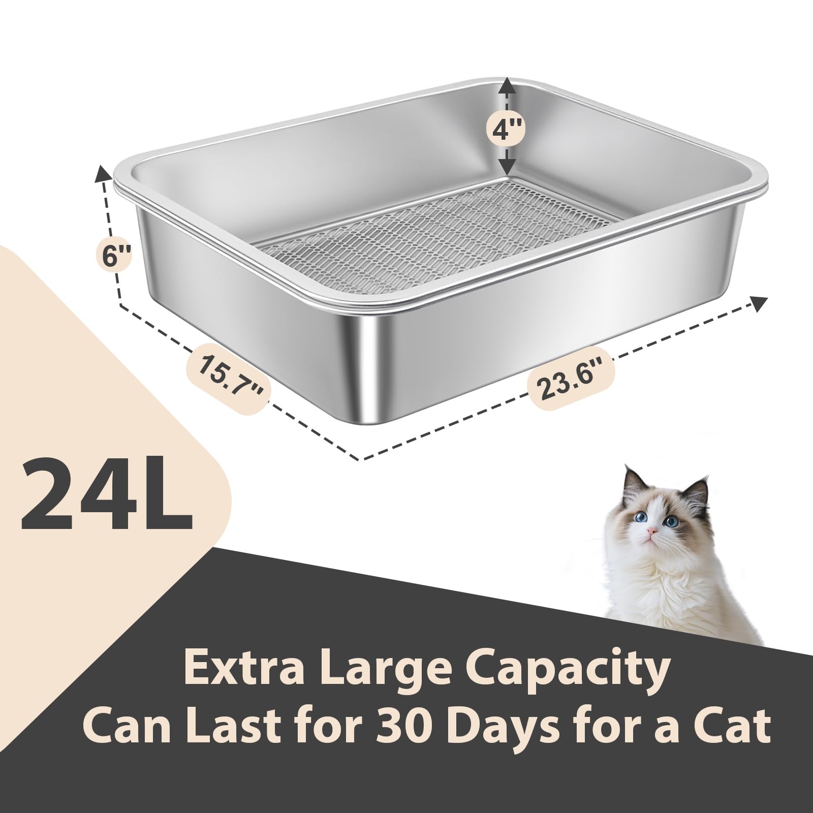 Amibud stainless steel surface is non-stick and easy to wipe clean