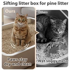 Amibud pine pellet compatible litter box overview for odor reduction