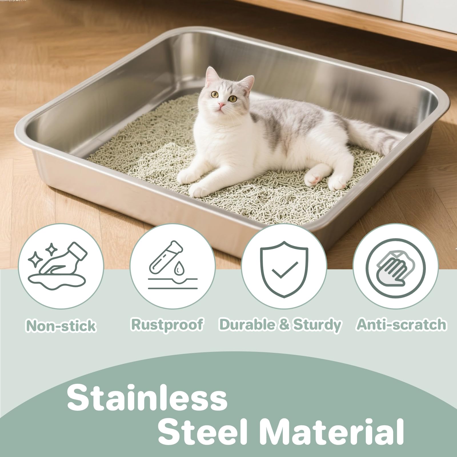 Amibud versatile small-pets litter box suitable for kittens and rabbits.