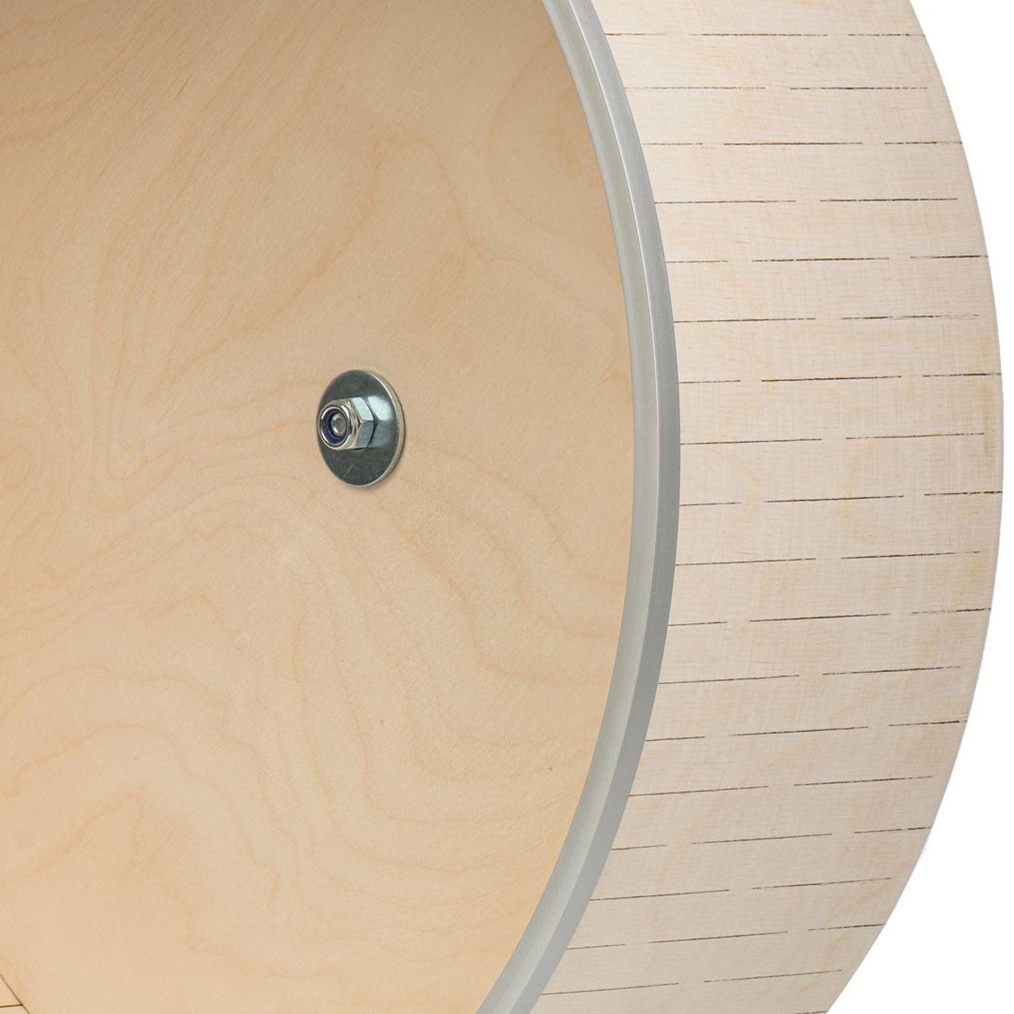 AMIDA Craft wooden non slip surface closeup emphasizes secure traction during workouts.