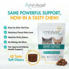 AminAvast chews served in bowl for easy mixing with meals.