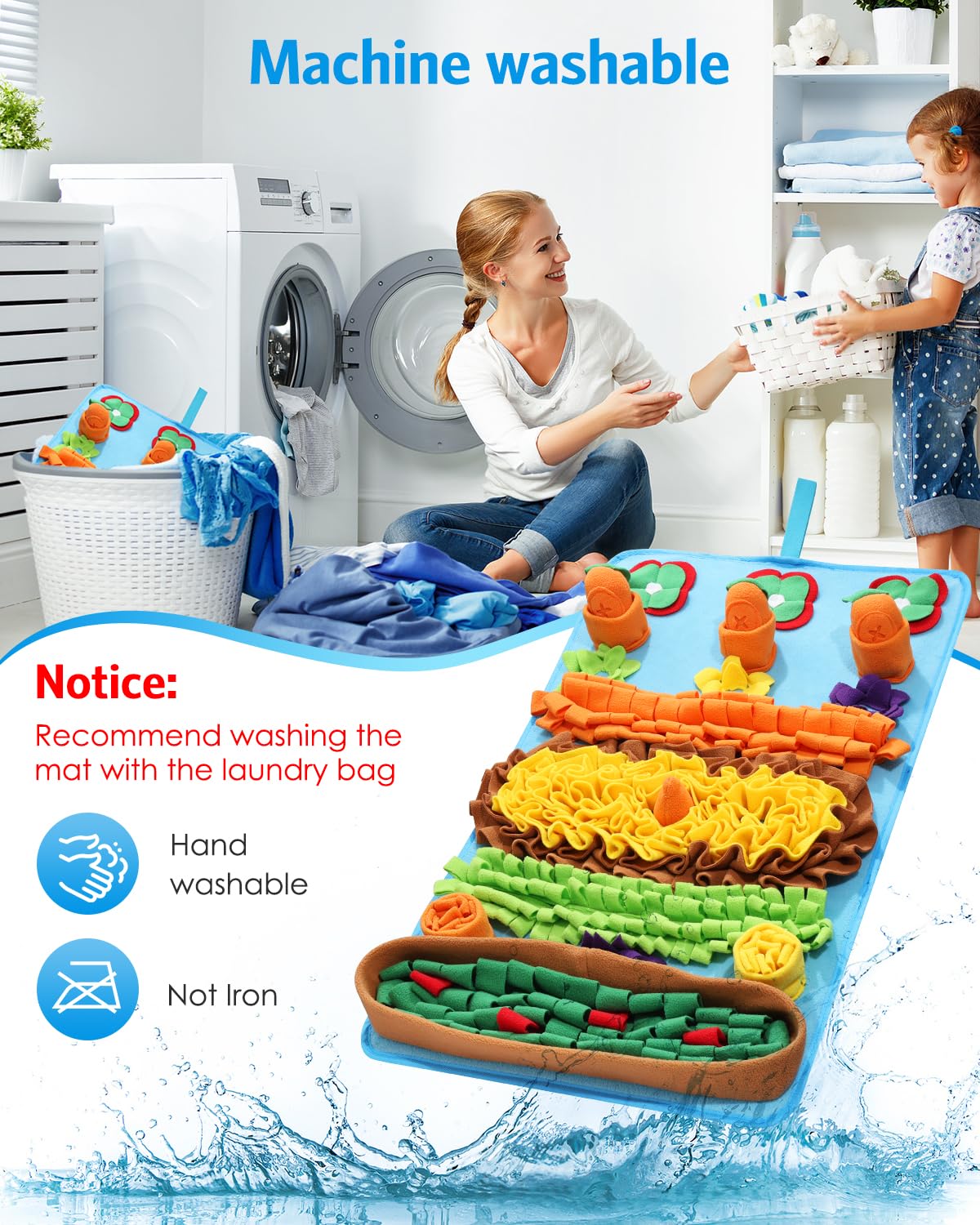 AMIR Dog Snuffle Mat 32 by 20 inch size overview