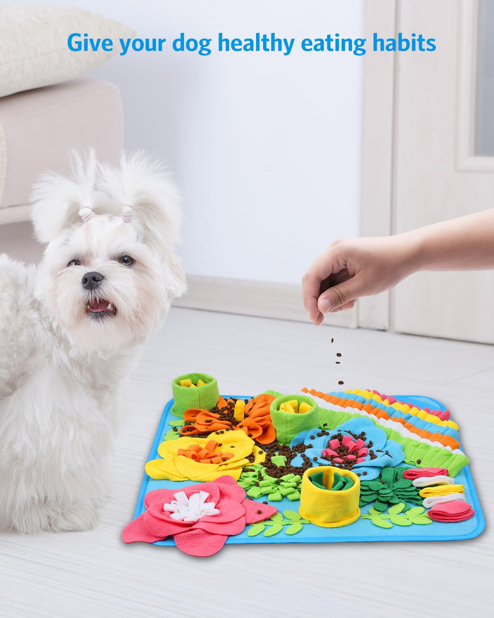 AMIR Snuffle Mat machine-washable design makes cleanup quick and convenient