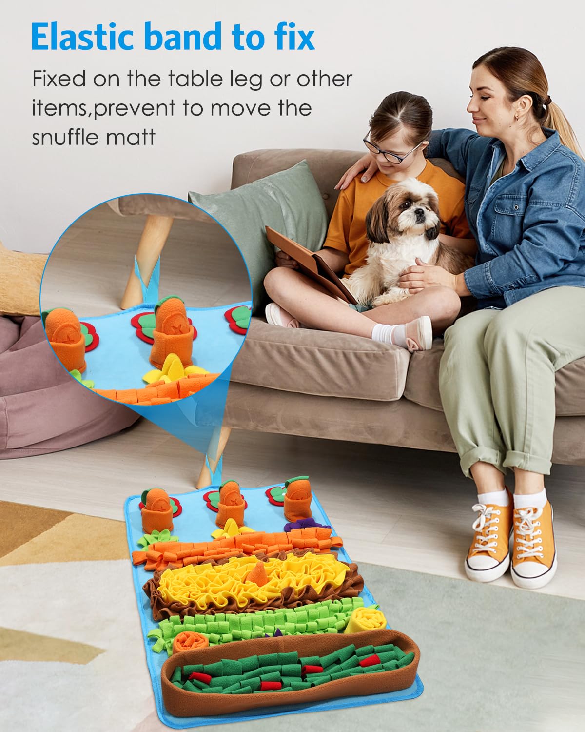 AMIR Snuffle Mat side view demonstrates portable design