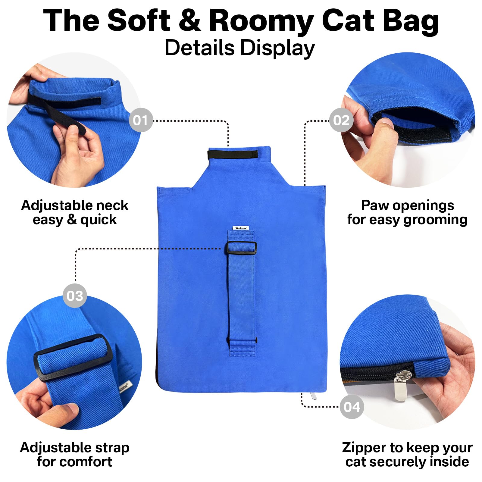 Amkune Cat Carrier Pouch in-home spot encourages safe daily care