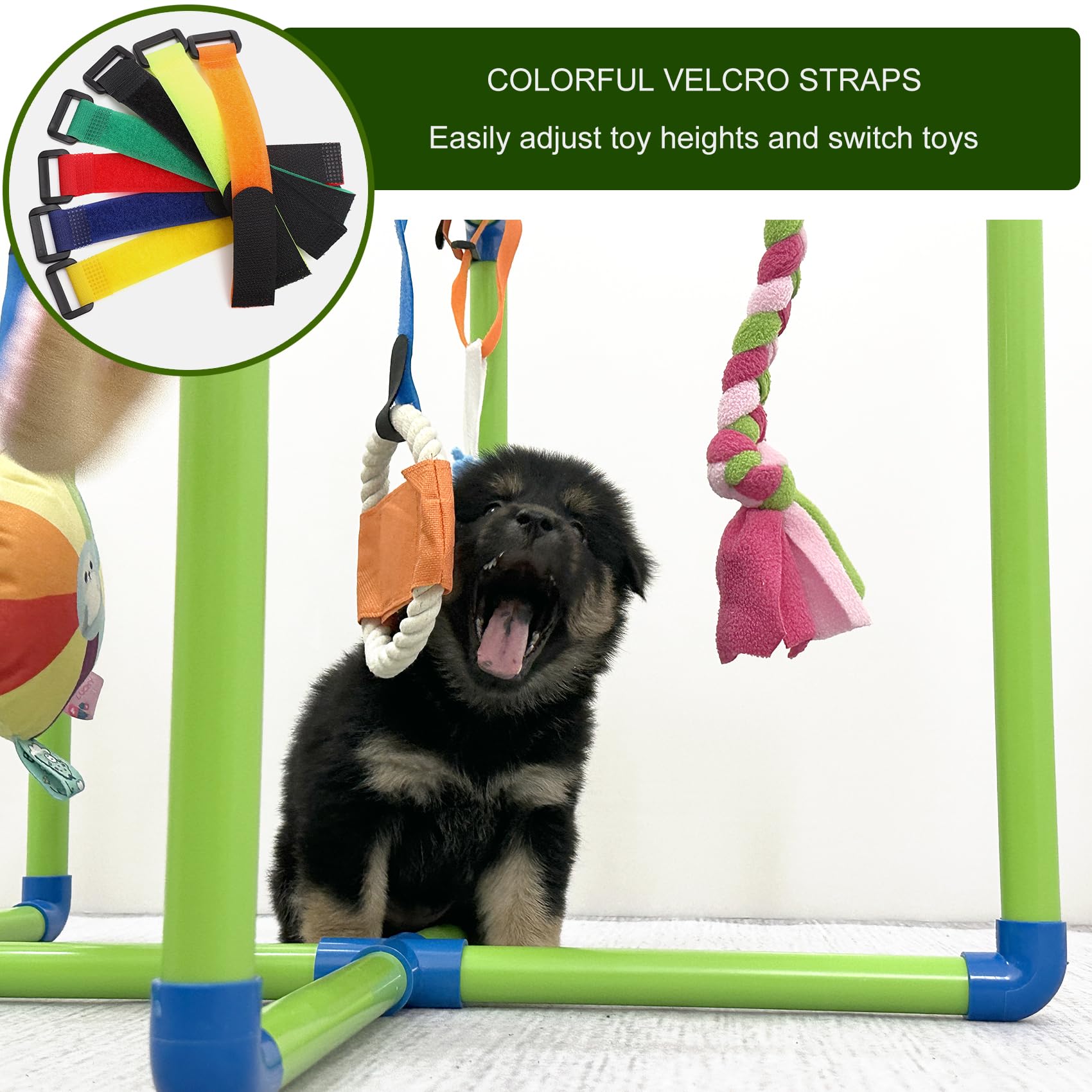 Amlmpet Puppy Play Gym PVC durability: smooth corners reduce snags and injuries.