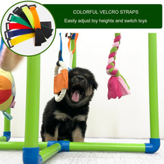 Amlmpet Puppy Play Gym PVC durability: smooth corners reduce snags and injuries.