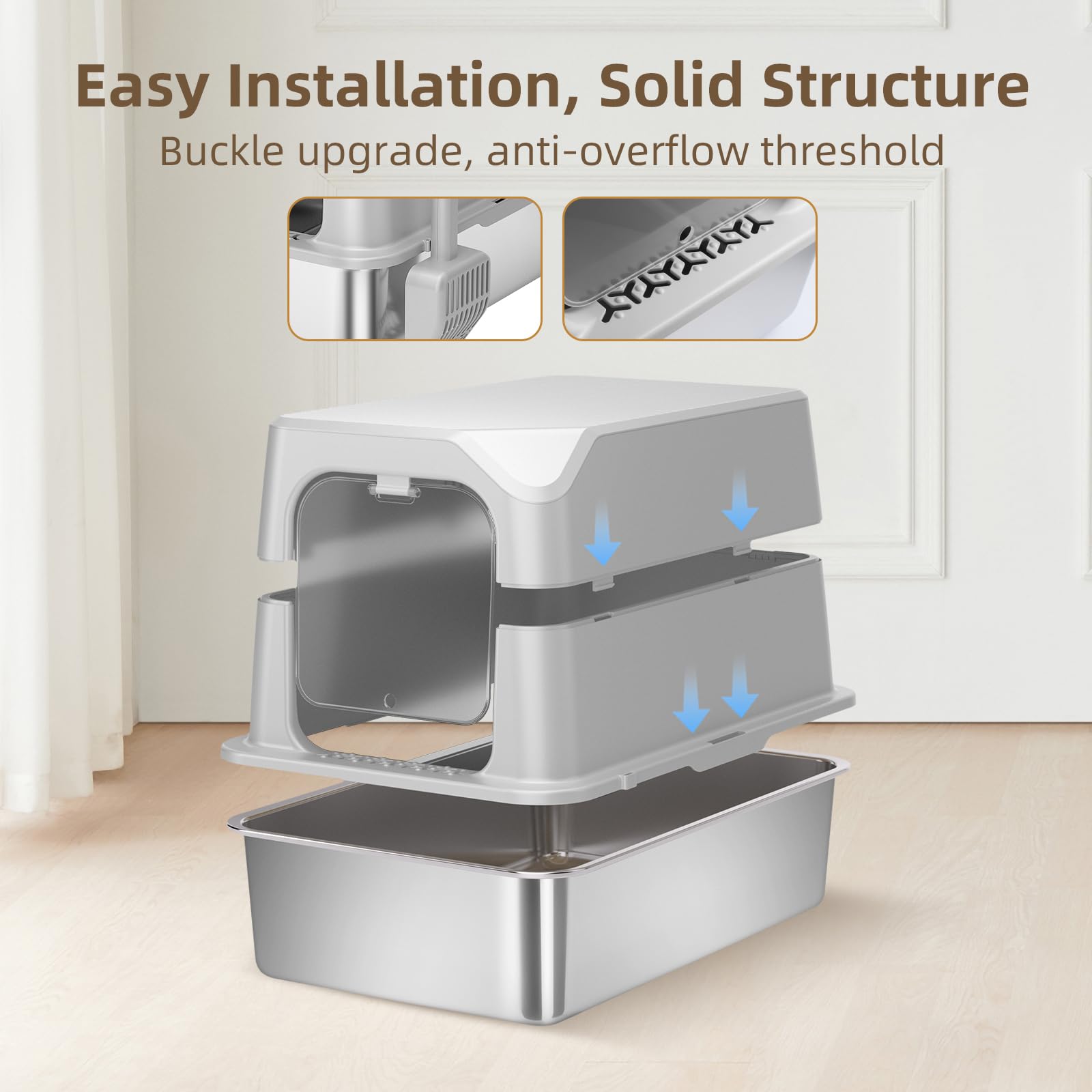 Amniau anti-leakage design helps contain litter and moisture effectively.