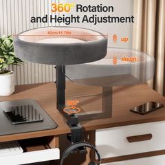 Amniau headphone hanger integrated with metal frame keeps cables tidy during sessions