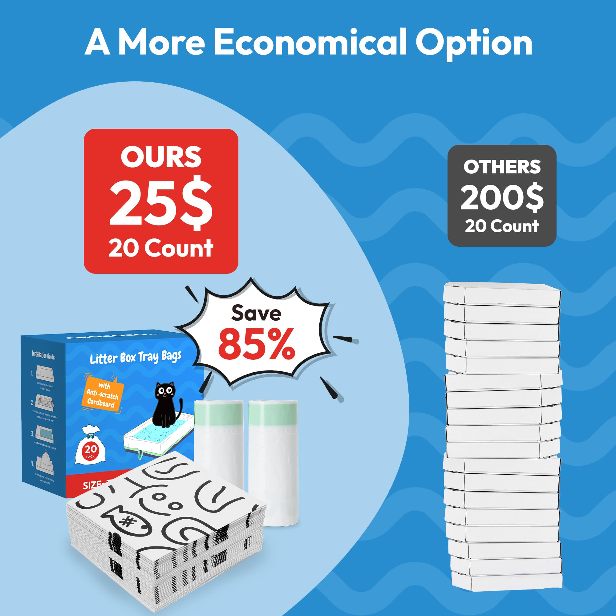 AMOGOGOPET 20-count pack reduces replacements