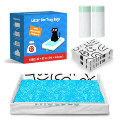 AMOGOGOPET 20-pack liner fits ScoopFree Crystal trays for easy replacements