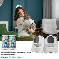 AMOGOGOPET bags drawstring closure seals odors during disposal.