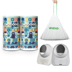 AMOGOGOPET bags roll pre-separated for quick litter box changes.