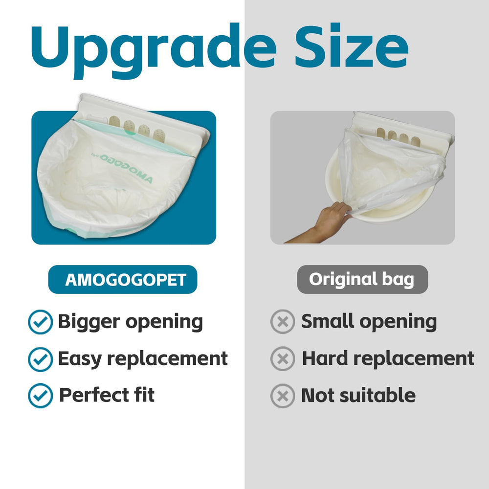 AMOGOGOPET bags tear-resistant HDPE protects floors from leaks.
