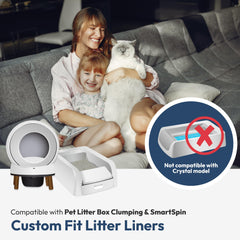AMOGOGOPET liners demonstrate clumping-smartspin compatibility for tidy changes