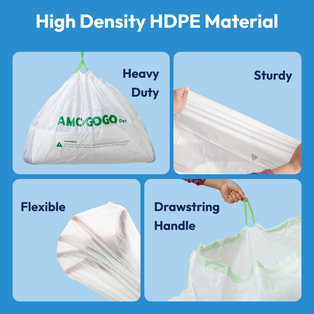 AMOGOGOPET liners use heavy-duty HDPE for tear- and leak-resistance