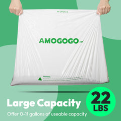 AMOGOGOPET heavy-duty LDPE bags resist tears for busy homes