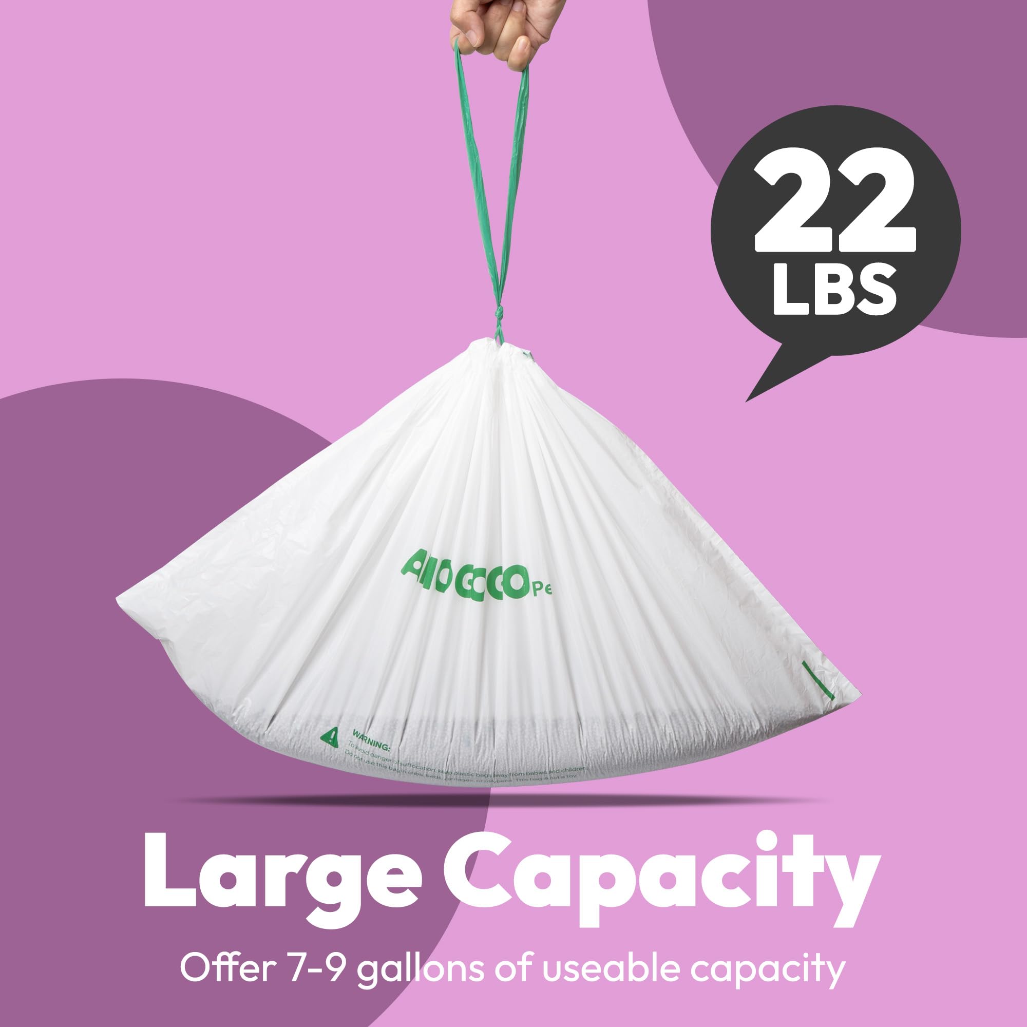 AMOGOGOPET leak-proof HDPE bags seal odors and prevent leaks