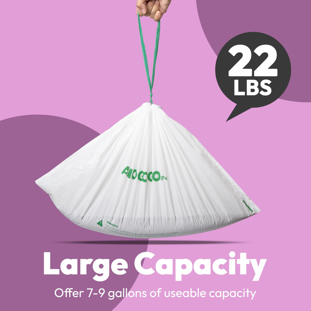 AMOGOGOPET leak-proof HDPE bags seal odors and prevent leaks