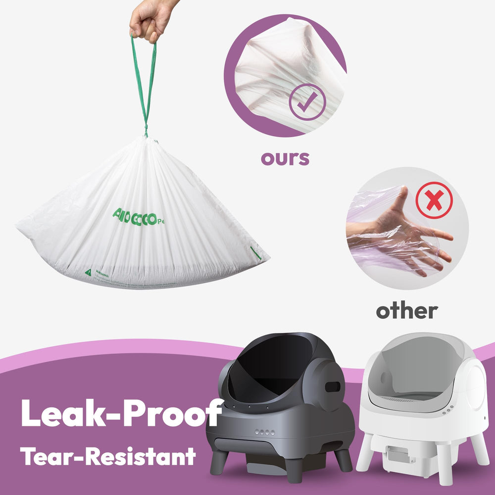AMOGOGOPET unscented bags minimize odors during litter changes
