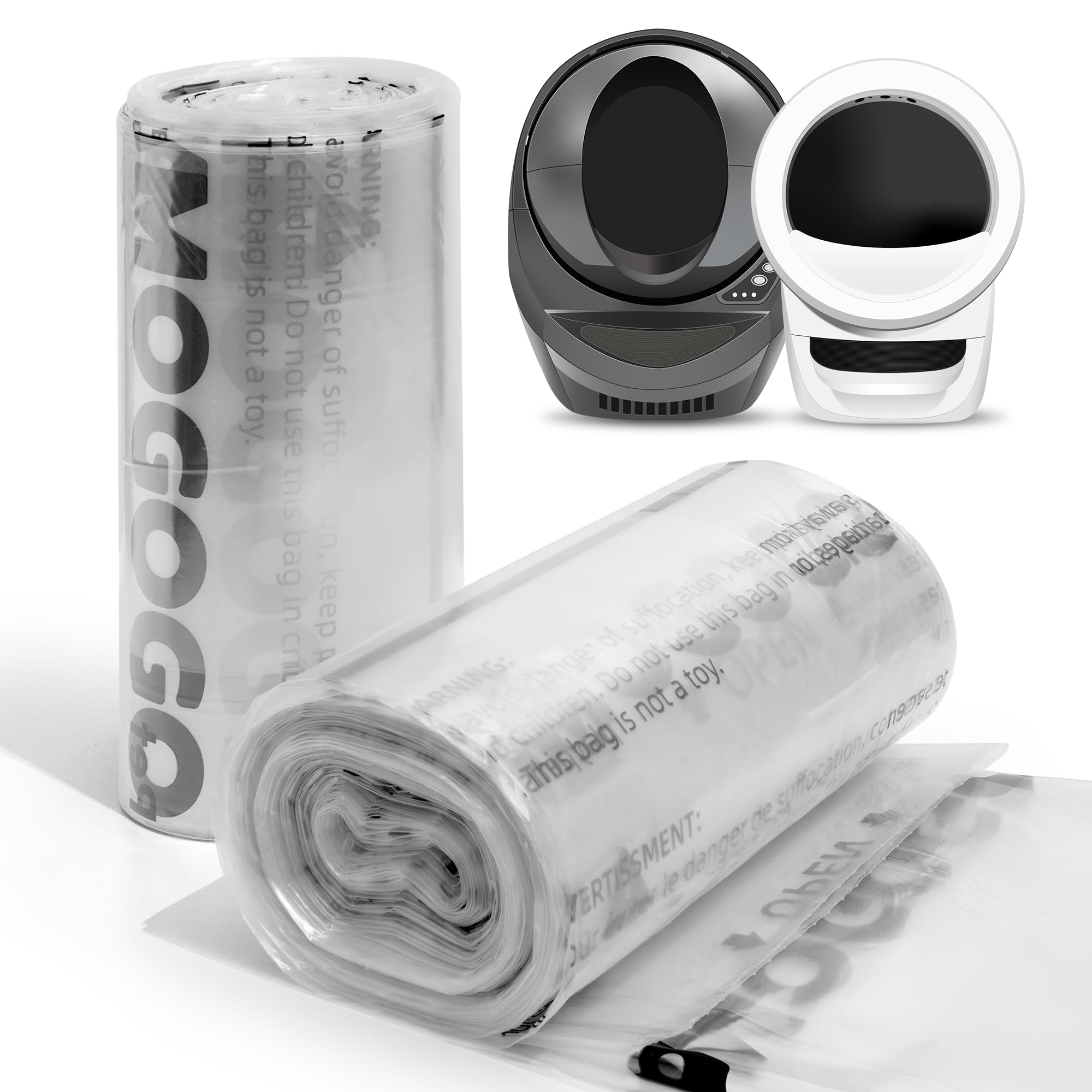 AMOGOGOPET waste bags roll-pack for easy storage and quick changes.