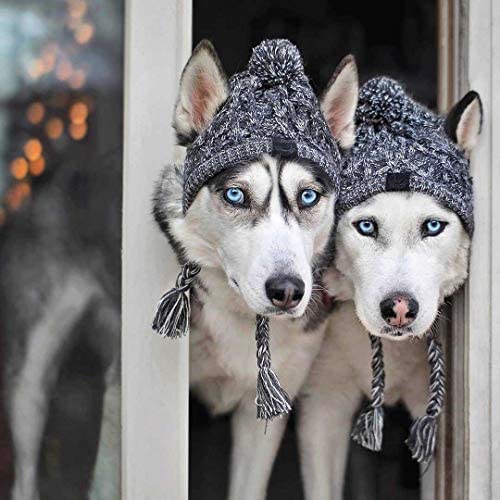 AMOJA Polar Pom Pom Hat gray large fabric close-up shows soft acrylic texture