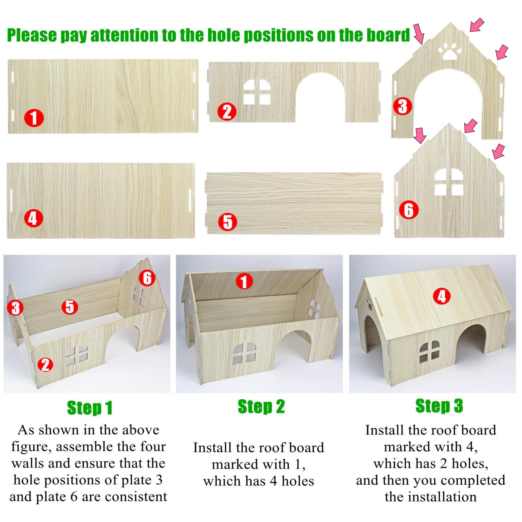 Amonk Guinea Pig Hideout assembly-friendly design simplifies setup for busy homes.
