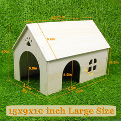 Amonk Guinea Pig Hideout two-doors design improves access and supervision.