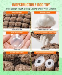 AmorousCat dental-safe materials dog toy closeup emphasizing durable construction.
